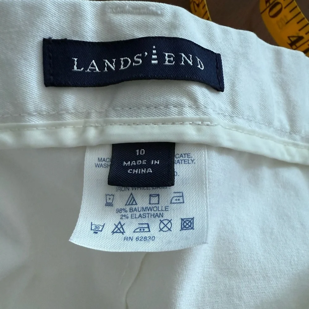 Lands' End White high waisted wide leg bare back jeans size 10 - Picture 5 of 7
